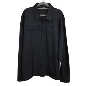 Public Rec Stretch Thermal Button Down Shirt Gray Size XL Men's